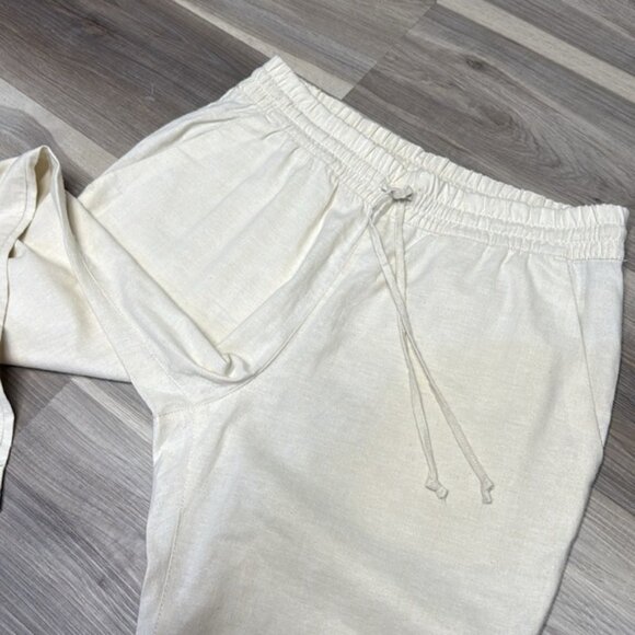 MEC Cream hemp blend fabric Joggers size medium - Picture 5 of 10